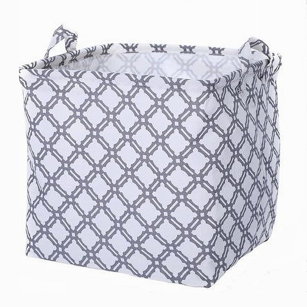 CESTO CONTENITORE PORTA BIANCHERIA MANICI TESSUTO GRIGIO 79206