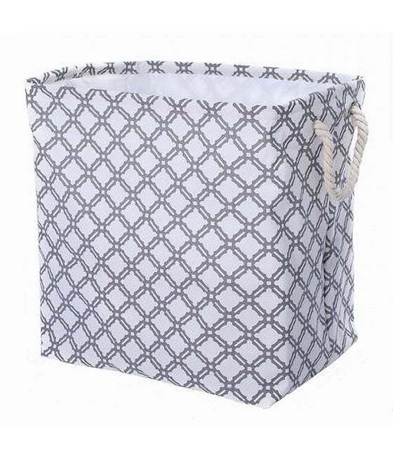 CESTO CONTENITORE PORTABIANCHERIA MANICI TESSUTO GRIGIO 79210