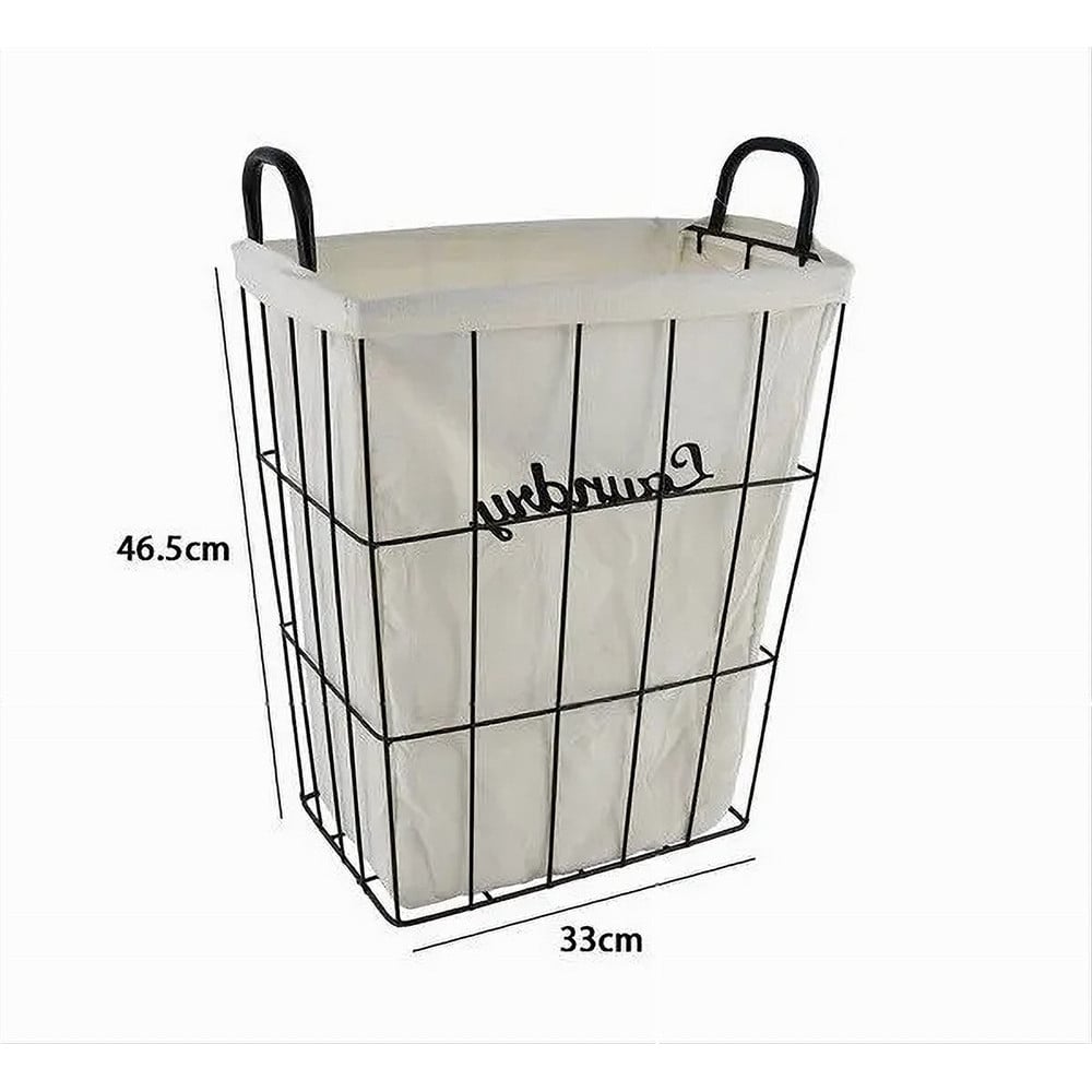 CESTO CONTENITORE PORTABIANCHERIA TESSUTO METALLO BAGNO 10630