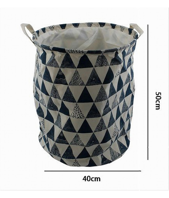 CESTO PORTA BIANCHERIA VESTITI SPORCHI PIEGHEVOLE TRIANGOLI 10477