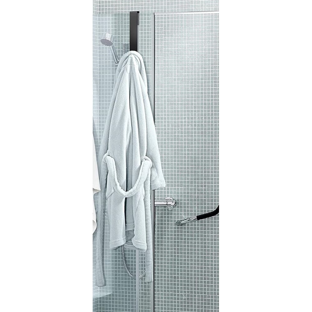 GANCIO BOX DOCCIA APPENDI ASCIUGAMANO ACCAPPATOIO BAGNO NERO 87770