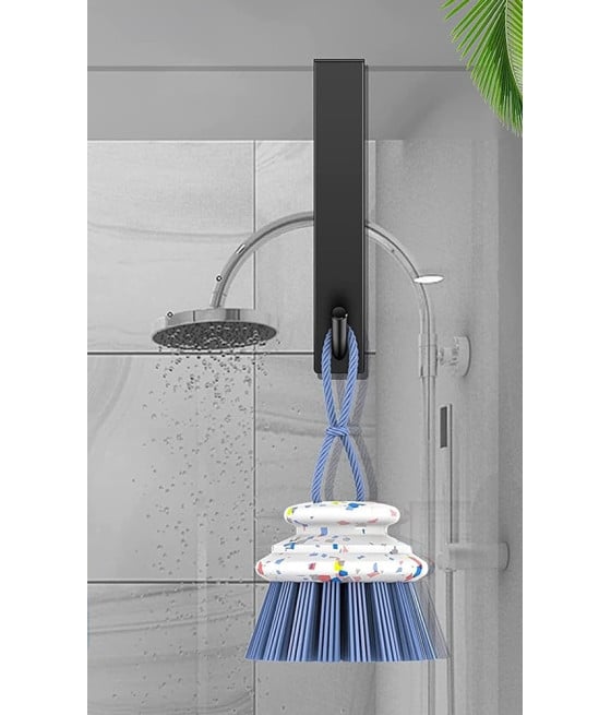 GANCIO BOX DOCCIA APPENDI ASCIUGAMANO ACCAPPATOIO BAGNO NERO 87770