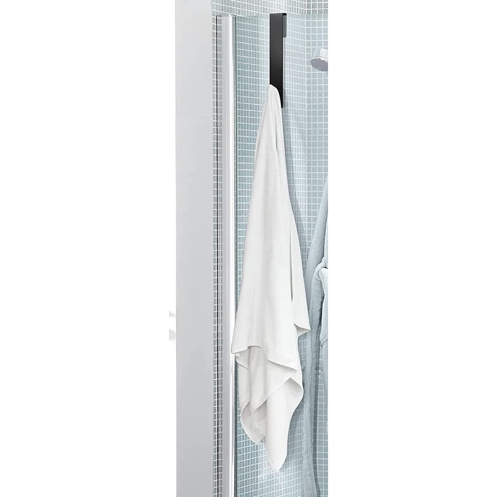 GANCIO BOX DOCCIA APPENDI ASCIUGAMANO ACCAPPATOIO BAGNO NERO 87770
