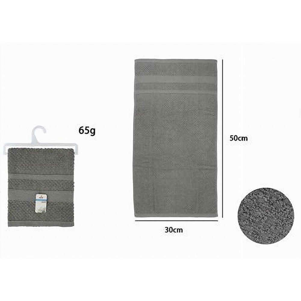 ASCIUGAMANO DA BAGNO OSPITE IN COTONE MORBIDA 30X50 CM GRIGIO 79499