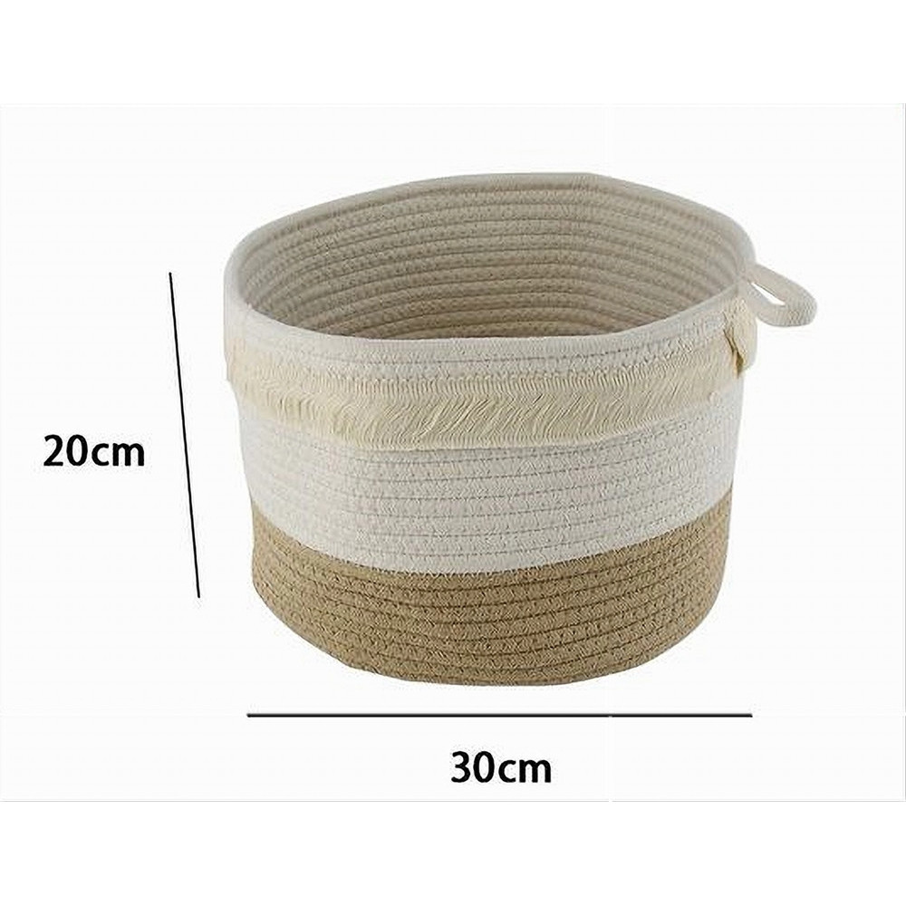 CESTINO PORTA BIANCHERIA OGGETTI CORDA INTRECCIATA CESTO 30X20CM 10653