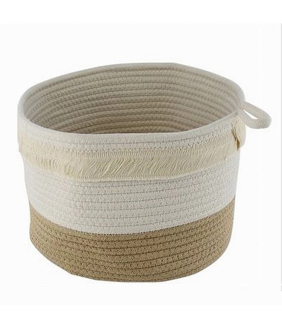 CESTINO PORTA BIANCHERIA OGGETTI CORDA INTRECCIATA CESTO 30X20CM 10653