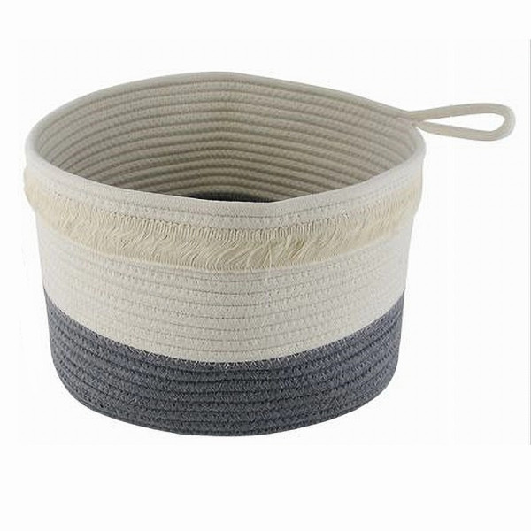 CESTINO PORTABIANCHERIA OGGETTI CORDA INTRECCIATA CESTO 30X20CM 10656