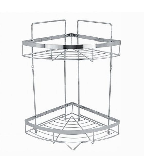 MENSOLA ANGOLARE PER DOCCIA A 2 RIPIANI PIANI ORGANIZER BAGNO 59256