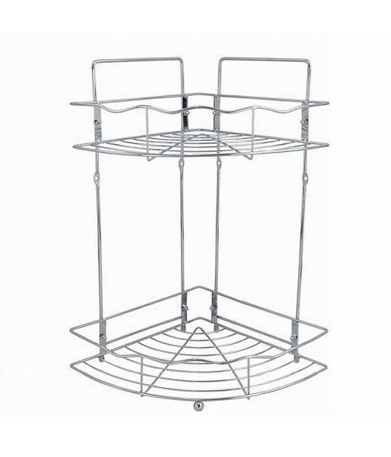 MENSOLA ANGOLARE DOCCIA 2 RIPIANI PORTAOGGETTI SCAFFALE BAGNO 59259