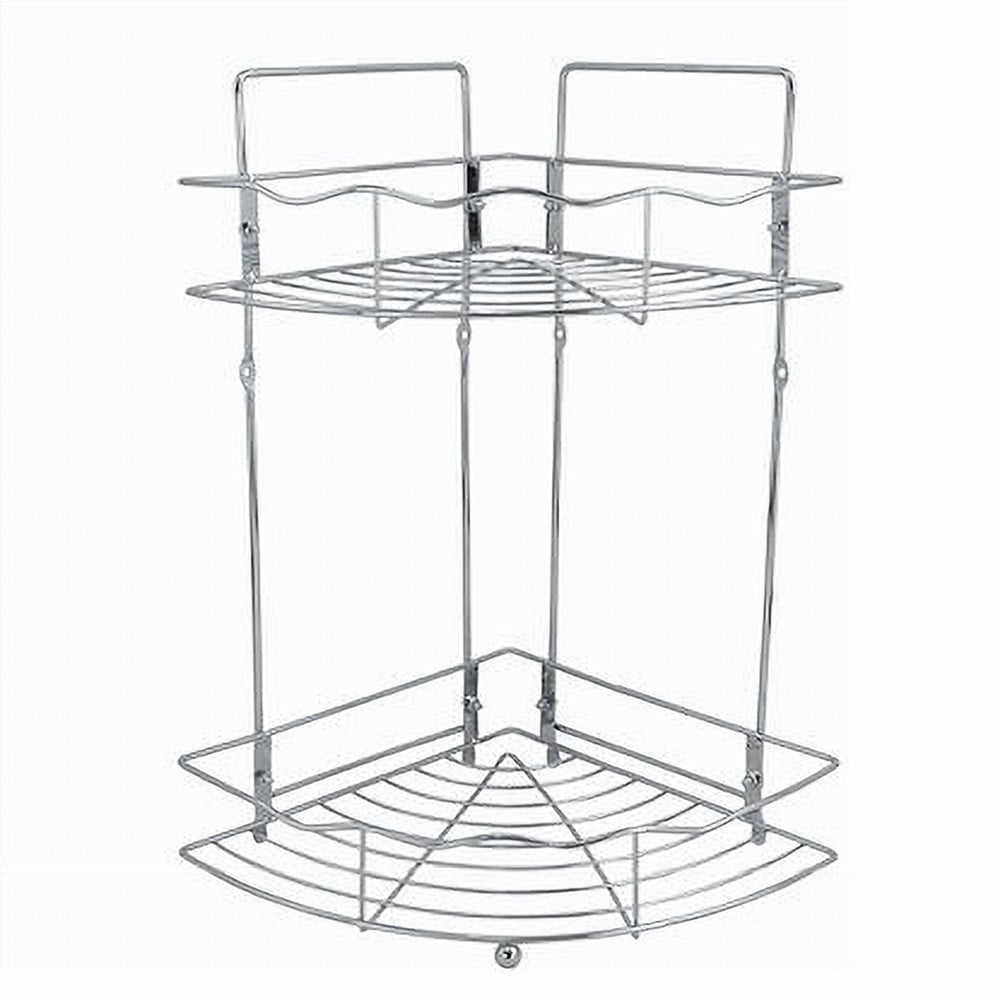 MENSOLA ANGOLARE DOCCIA 2 RIPIANI PORTAOGGETTI SCAFFALE BAGNO 59259