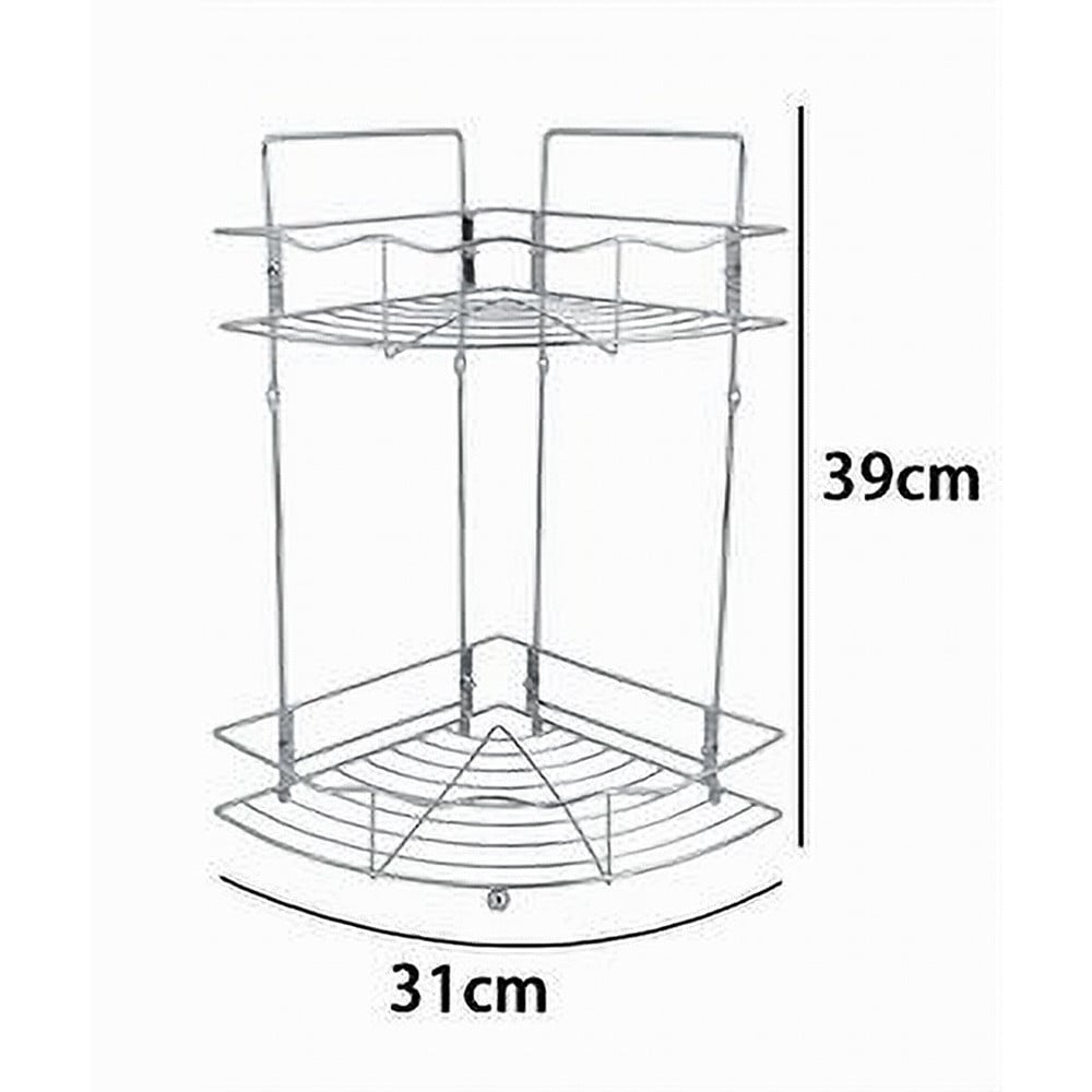 MENSOLA ANGOLARE DOCCIA 2 RIPIANI PORTAOGGETTI SCAFFALE BAGNO 59259