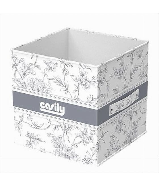 BOX PORTATUTTO SALVASPAZIO CONTENITORE ORGANIZER 25X25X25CM 87311