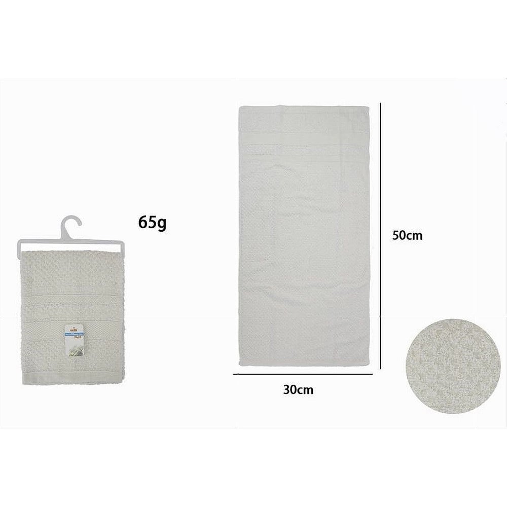 ASCIUGAMANO DA BAGNO OSPITE IN COTONE MORBIDA 30 X 50CM BIANCA 79484