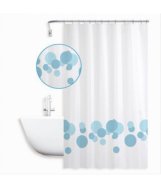 TENDA DOCCIA VASCA BAGNO DESIGN CERCHI BICOLORE 180X200CM 87599