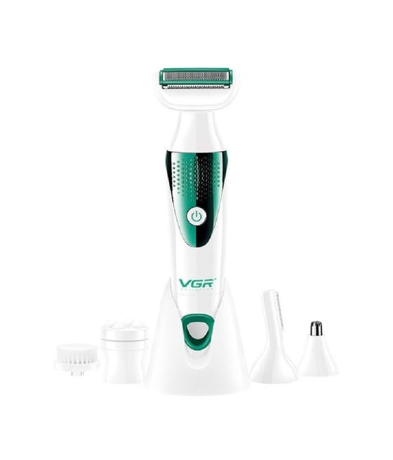 VGR V-720 Kit Epilatore 5in1 Donna Trimmer Rasoio Testine Intercambiabili