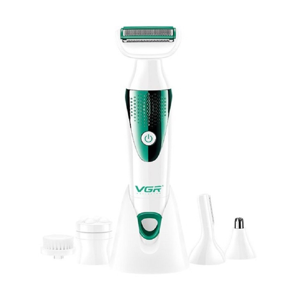 VGR V-720 Kit Epilatore 5in1 Donna Trimmer Rasoio Testine Intercambiabili