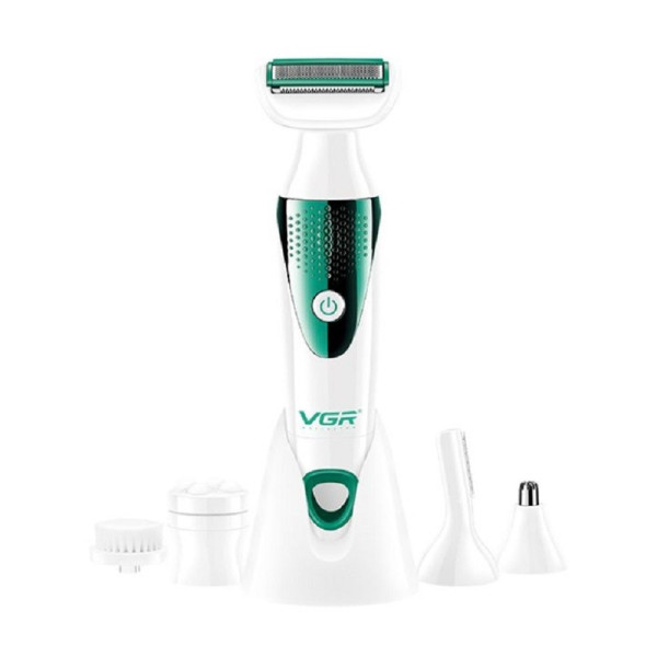 VGR V-720 Kit Epilatore 5in1 Donna Trimmer Rasoio Testine Intercambiabili