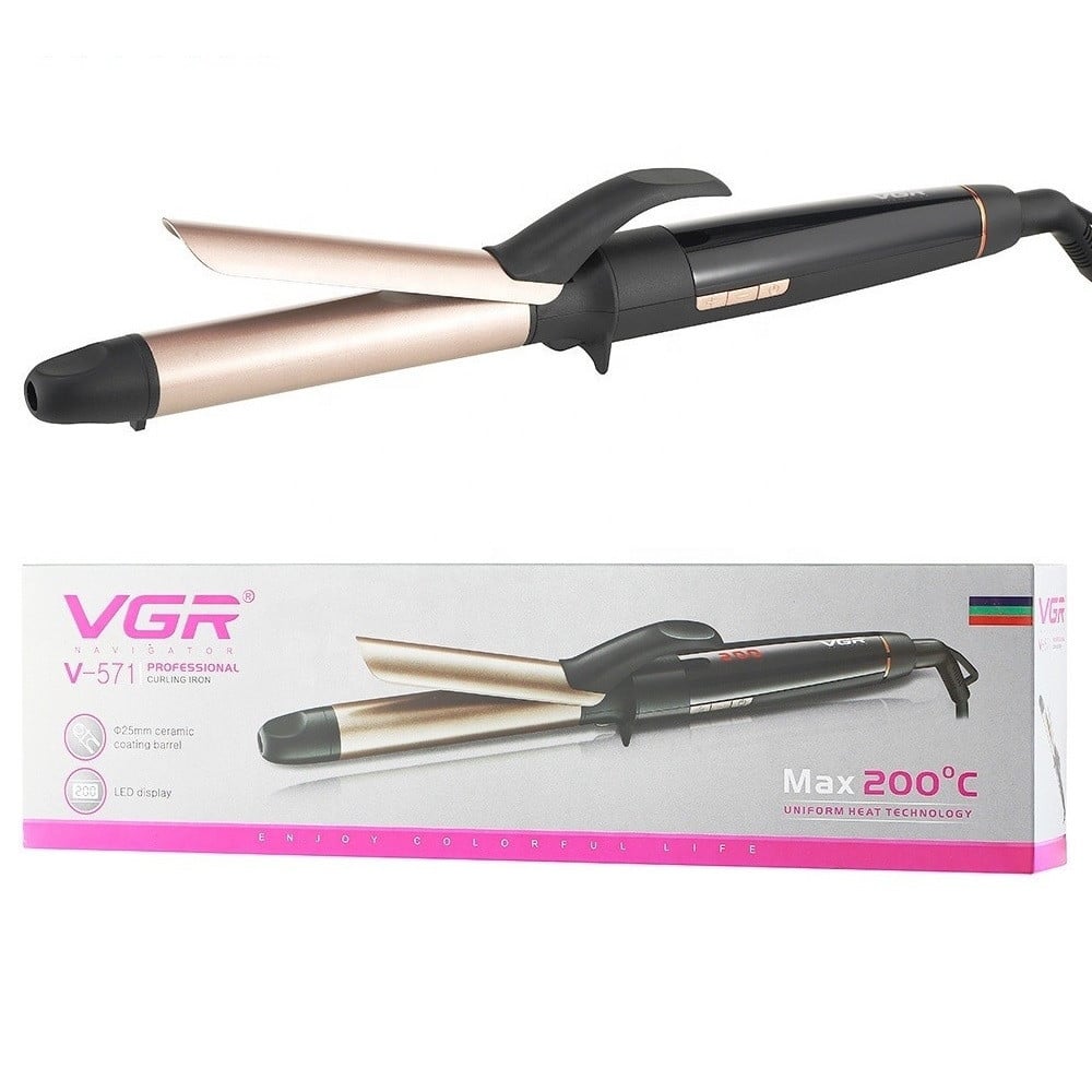 VGR V-571 Ferro Arricciacapelli Professionale 2 in 1 Parrucchiere
