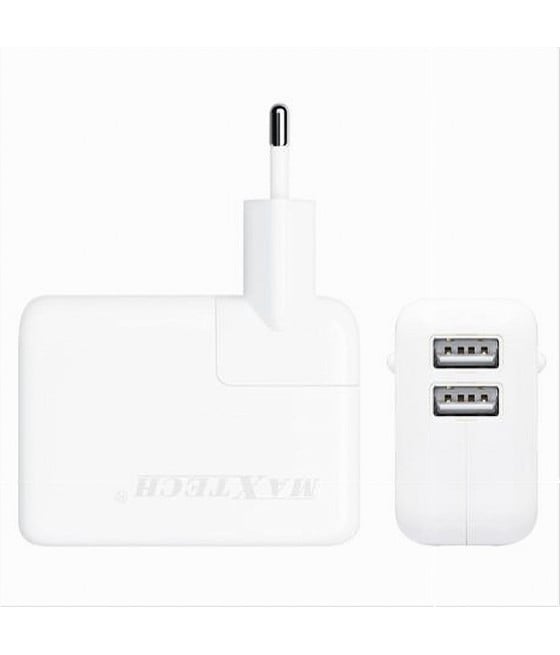 CARICATORE PRESA SPINA 2 USB ULTRA RICARICA SMARTPHONE MAXTECH CA-S012
