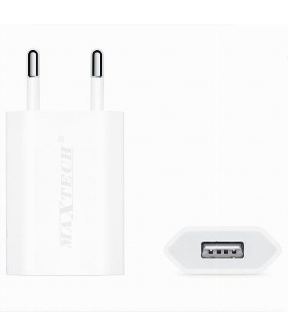 CARICATORE USB RICARICA SMARTPHONE IPHONE 5V-1000MA MAXTECH CA-S013