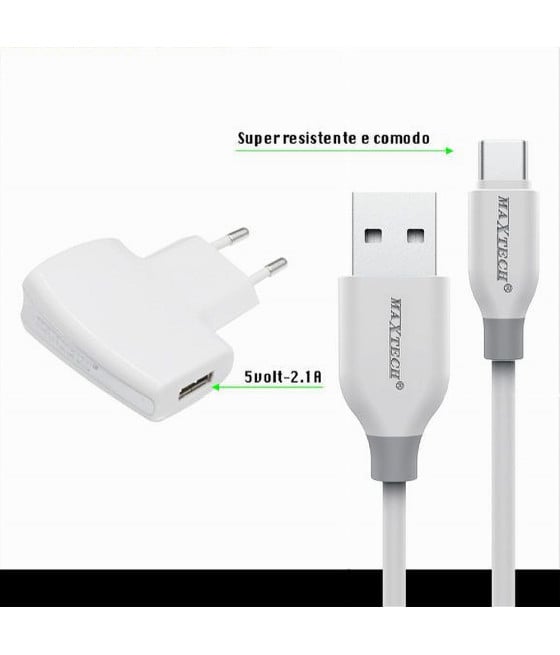 Cavo USB-C Rapido FLOVEME 1m - Ricarica Veloce Per Huawei P20/P30 E Samsung S9/S8 - Intrecciato Nylon