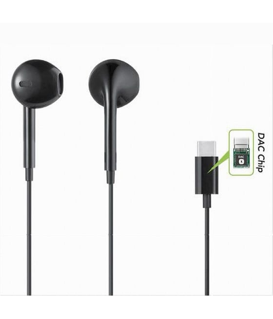 AURICOLARE IN-EAR CUFFIE CONNETTORE TYPE-C DAC CHIP SMARTPHONE AU-TC01