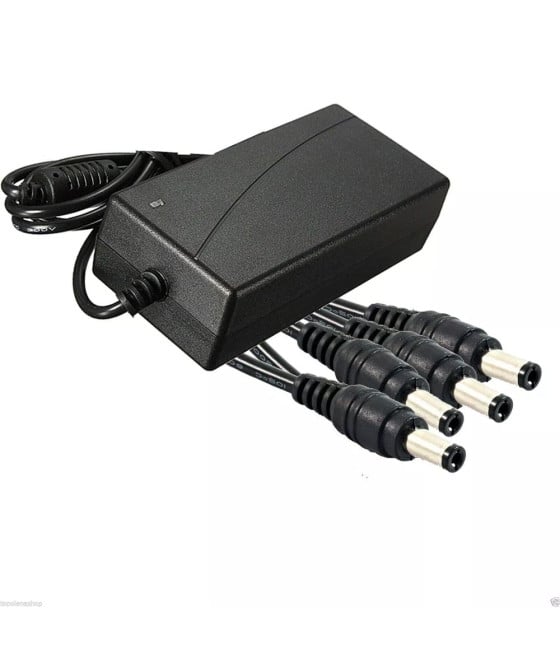 ALIMENTATORE STABILIZZATO TRASFORMATORE 12V 10 A 4 USCITE TELECAMERE DVR STRISCE