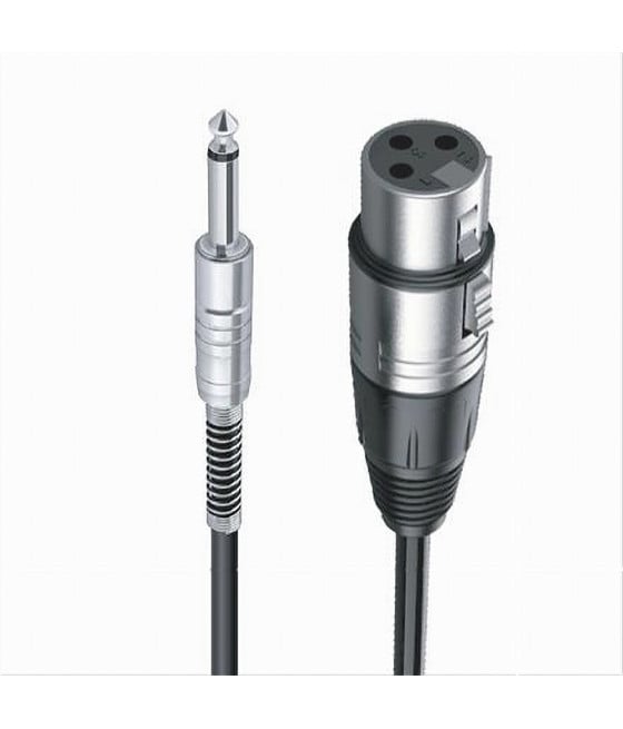CAVO JACK 6.5 MM MONO A XLR FEMMINA AUDIO PER MICROFONO 3 MT JXLR-02