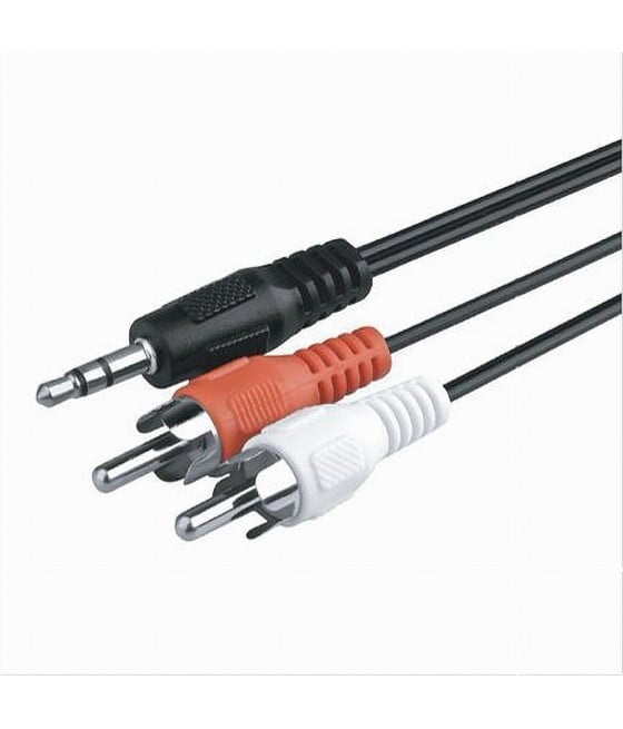 Cavo Audio Jack 3,5mm - 2 RCA Maschio Lunghezza A Scelta (1,5m / 3m / 5m) Per Auto O Hi-Fi