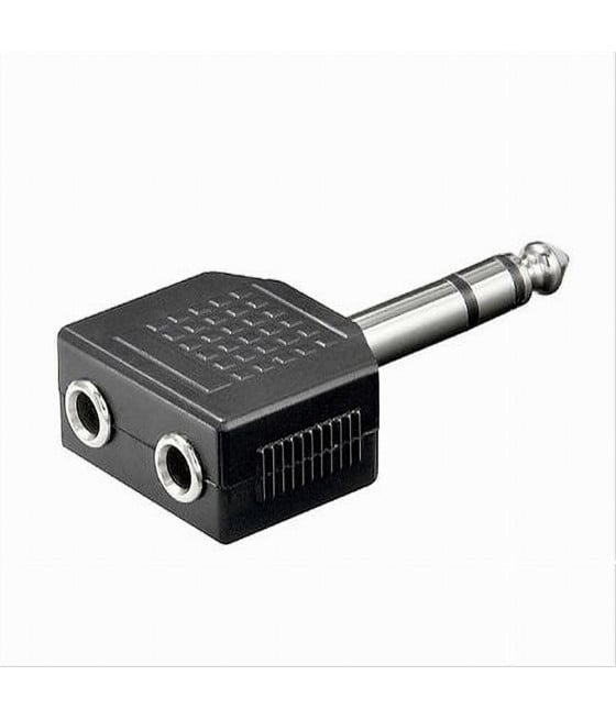 CONNETTORE ADATTATORE STEREO AUDIO AUX 6,5MM M A 2 AUX 3,5MM F C-042