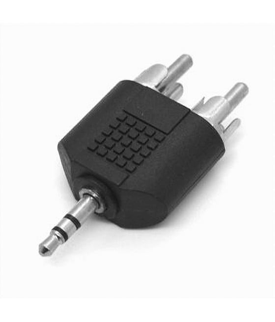 CONNETTORE ADATTATORE AUDIO 2 RCA MASCHIO AD AUX 3,5 MM MASCHIO C-049