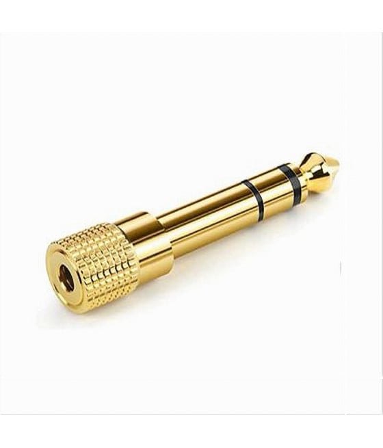 CONNETTORE AUX ADATTATORE SPINA MASCHIO 6.35MM A FEMMINA 3.5MM C-072