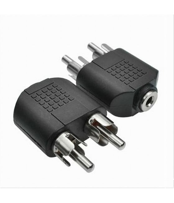 CONNETTORE ADATTATORE 2 RCA MASCHIO AD AUX3.5MM FEMMINA C-090