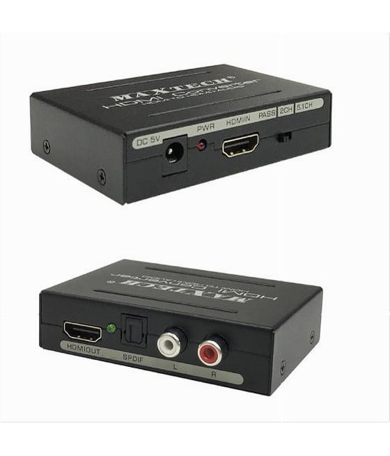 CONVERTITORE ESTRATTORE HDMI AUDIO VIDEO 2 RCA TOSLINK MAXTECH HD-HFLR
