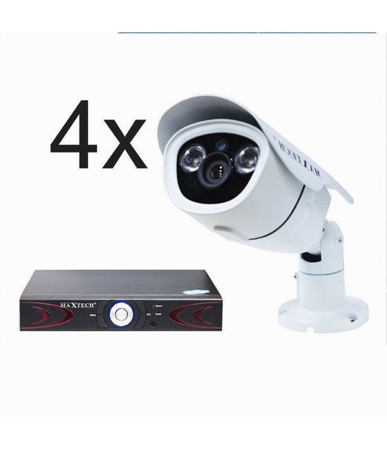 TELECAMERE 4 CANALI VIDEOSORVEGLIANZA SMARTPHONE APP FULL HD POE-C001