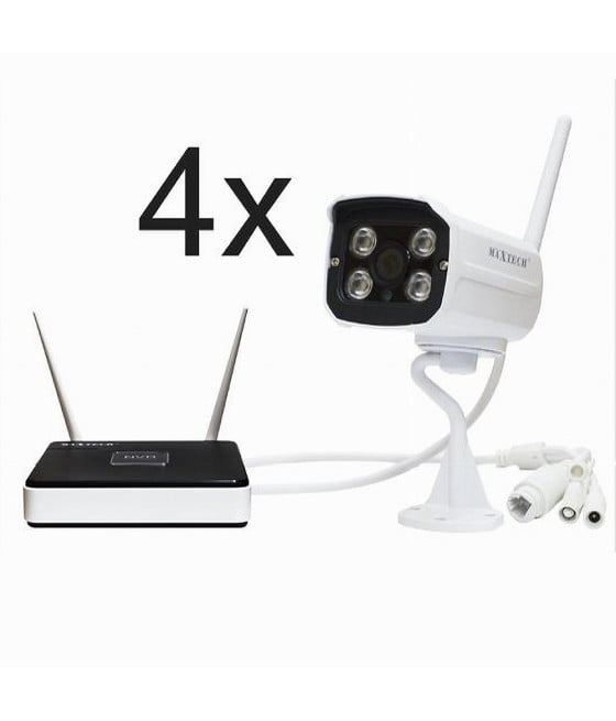 KIT TELECAMERE VIDEOSORVEGLIANZA WIFI WIRELESS HD IP FINO 100M KITW001