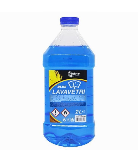 LIQUIDO LAVAVETRI BLUE 2LT DETERGENTE PULIZIA AUTO DEK-LAVBL