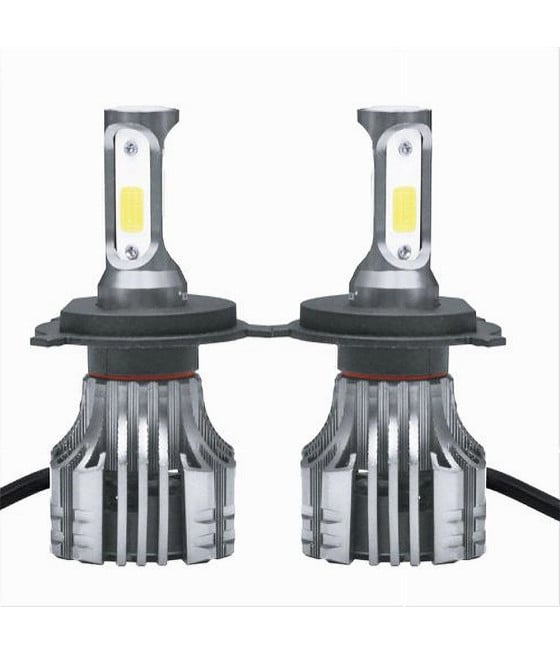 COPPIA LAMPADINE LED H4 AUTO LUCE 6500K 12000LM 40W T2-H4