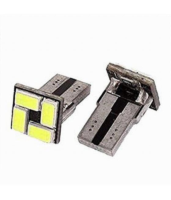 LAMPADINE POSIZIONE T10 T-105630 12V 4LED CANBUS 6000K ULTRA LUMINOSE