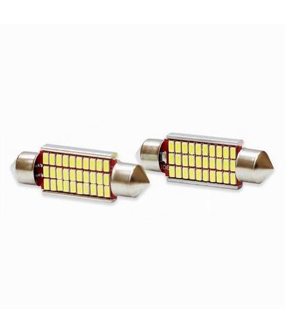 LAMPADINE POSIZIONE SV8.5 12V 30LED 39MM 8W LP052 ULTRA LUMINOS CANBUS