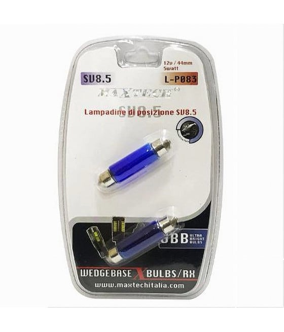LAMPADINE DI POSIZIONE SV8.5 12V 44MM 5W MAXTECH L-P083 ULTRA LUMINOSE