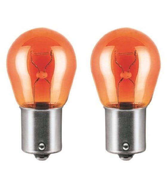 LAMPADINE POSIZIONE AUTO BAU15S PY21W 12V 21W LUCE CALDA ALOGENA LP112