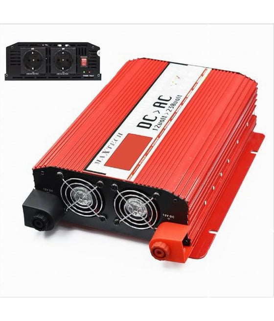 INVERTER POTENZA DA 12V A 230V 1500W PER CAMPER AUTO MAXTECH HB150012V