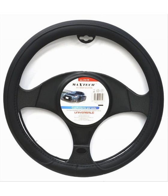 COPRIVOLANTE UNIVERSALE AUTO FODERA STERZO 38CM NERO CV-19