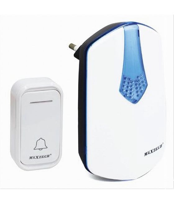 CAMPANELLO WIRELESS CON SPINA WIFI RAGGIO 80M A LED MAXTECH CAMP-01