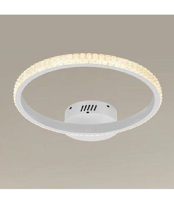 PLAFONIERA LED 24W CERCHIO EFFETTO CRISTALLO BIANCO 31715