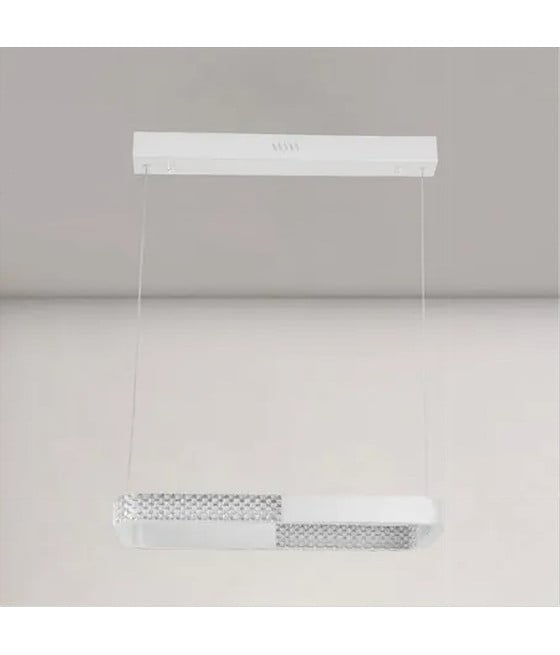 LAMPADARIO LED 28W RETTANGOLARE BIANCO CRISTALLO 32064