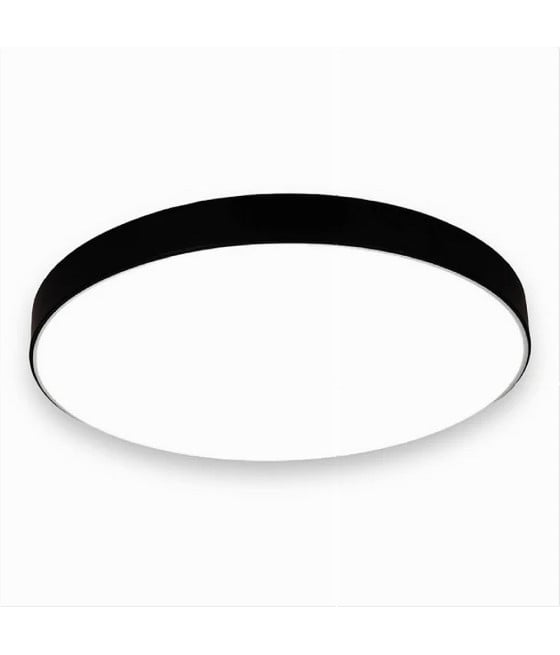 PLAFONIERA LED 70W ROTONDA LAMPADA NERO LUCE FREDDA 02591