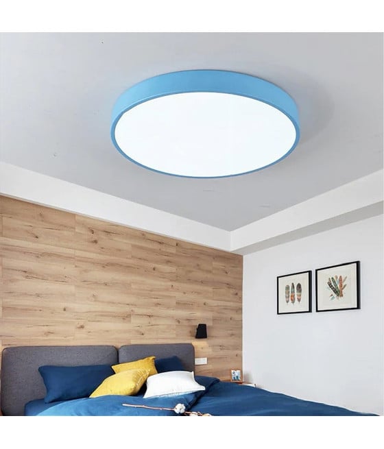 PLAFONIERA LED 70W ROTONDA LAMPADA BLU/CELESTE LUCE NATURALE 02645
