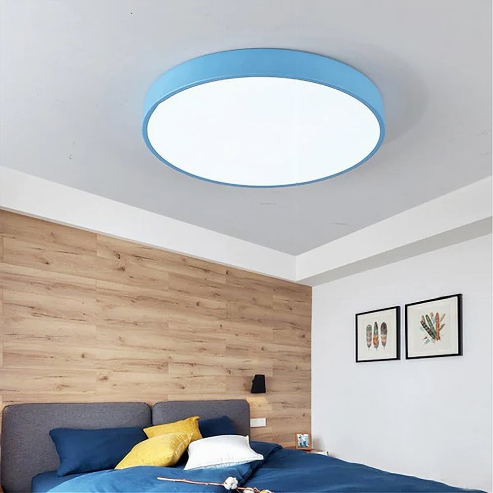 PLAFONIERA LED 70W ROTONDA LAMPADA BLU/CELESTE LUCE NATURALE 02645